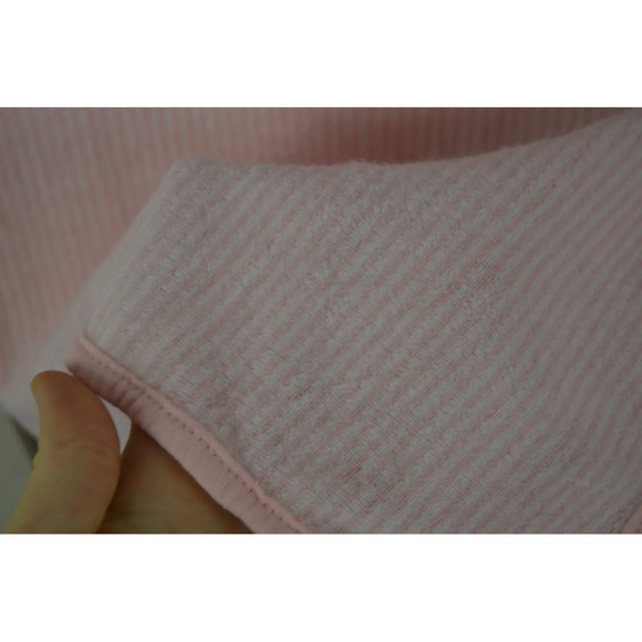 Carter's Pink White Stripes Baby Blanket Thin Terry Cloth Security Lovey - Picture 3 of 8